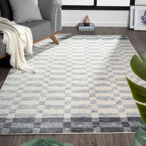 Luxe Weavers Checkered Geometric Area Rug, Indoor Carpet - 1 of 4