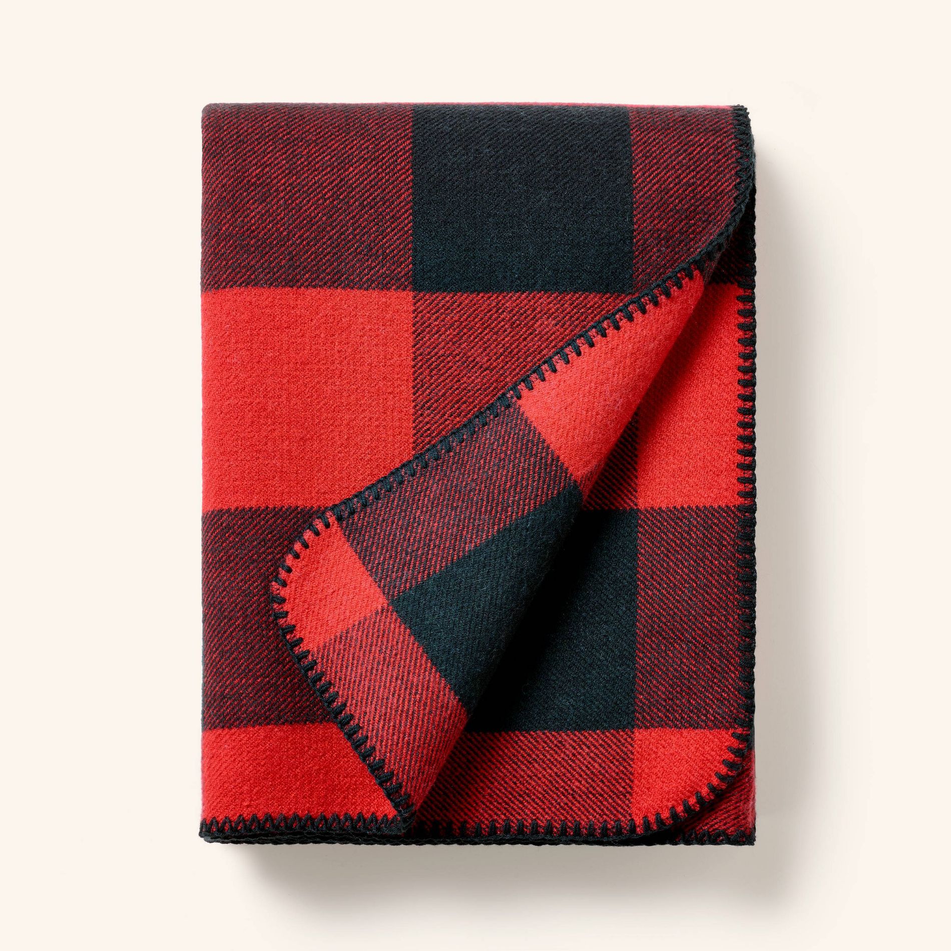 Buffalo Check Throw Blanket Red/Black - Woolrich x Target