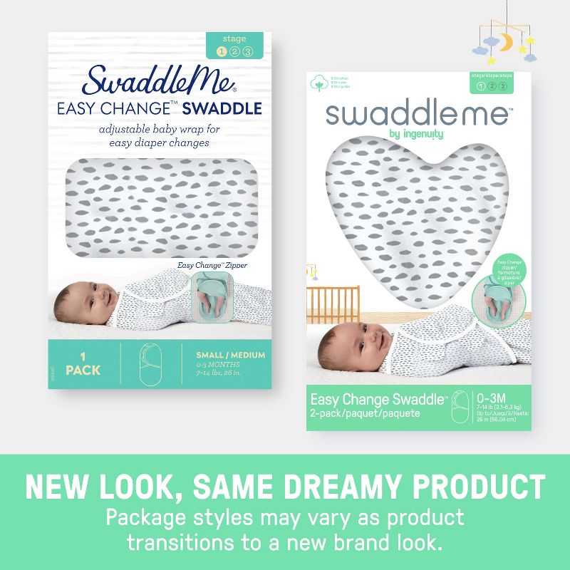 SwaddleMe by Ingenuity Easy Change Swaddle Wrap - Ikat Geo - S/M - 0-3 Months, 6 of 9