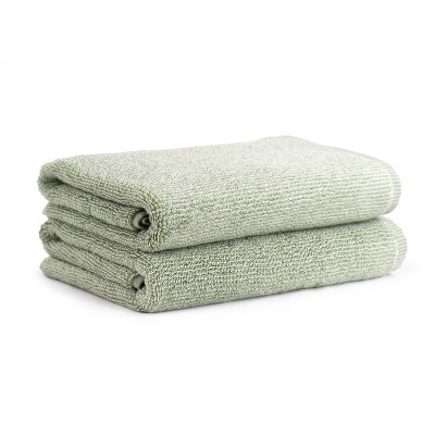 2pk Turkish Cotton Hand Towel Green - Wellbe