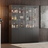 Famapy Wine Cabinet with RGB LED Lights,Glass Panels & Gold Details,Display Cabinet,Elevate Your Wine Collection and Home Bar Aesthetic - 4 of 4
