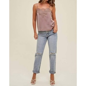 Women's Satin Lace Cami - WISHLIST - 1 of 3