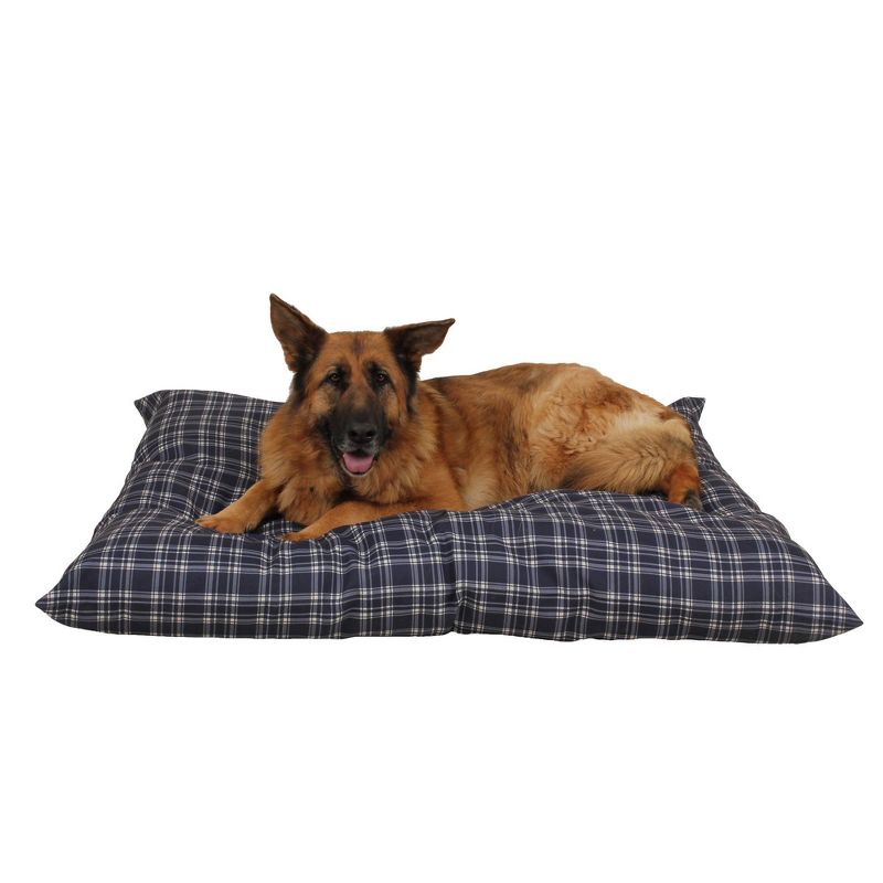 Carolina Pet Company Indoor/Outdoor Plaid Shebang Pet Lounger Dog Bed - Blue, 1 of 3