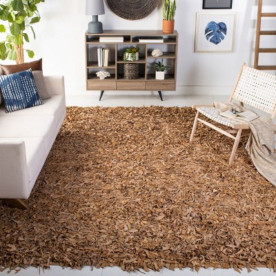 Hand-Knotted Casual Luxury Leather Shag 5' x 8' Rug