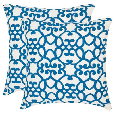 Blue Set Orat Throw Pillow - Safavieh