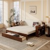 KTMBDW Queen Bed Frame with Removable Desk, Platform Bed with Storage Drawers Queen Size Daybed with Desk and Shelves for Kids/Teen - 3 of 4