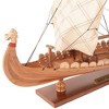 Old Modern Handicrafts Viking Small Ship Model – 15"x9"x12.5", Handcrafted Drakkar Replica with Dragon Head - 2 of 4