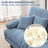 Aukfa Oversized  Sofa ,Chenille Comfy Cloud Couch with 2 Lumbar Pillows 2 Throw Pillows for Living Room,Blue - 4 of 4