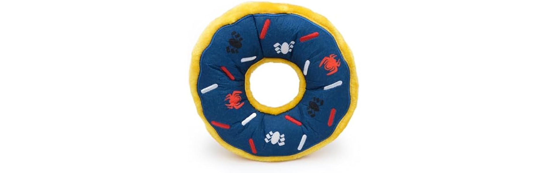 ZippyPaws Marvel Jumbo Donutz - Interactive Donut Pet Toys for Dogs & Puppies, No Stuffing - Spider-Man