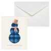 Green Inspired 16ct Holiday Boxed Cards Checkered Snowman - 3 of 3