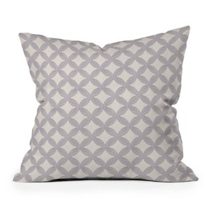 16"x16" Holli Zollinger Junglia Weave Square Throw Pillow Gray - Deny Designs - 1 of 4