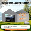 VEVOR Carport Replacement Canopy Cover Side Wall 13 x 20 ft, Garage Tent Shelter Tarp Heavy-Duty Waterproof, Grey (Top and Frame Not Included) - 4 of 4