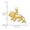 Black Bow Jewelry 14k Yellow Gold Small Diamond Cut Lion Pendant - 4 of 4