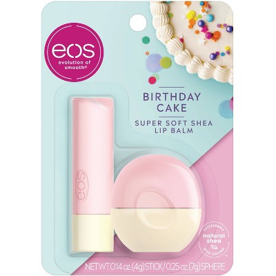 eos Birthday Cake Lip Balm Stick - 0.39oz