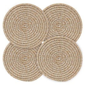 Itopfox Pot Holders Trivets Set of 4, 100% Pure Cotton Thread Weave for Hot Dishes, Pots, Bowls, Teapots, and Hot Pots, Kitchen Essentials - 1 of 4