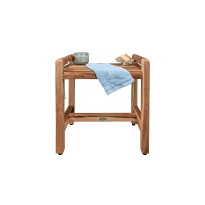 20" Wide Teak Shower Bench with LiftAide Arms