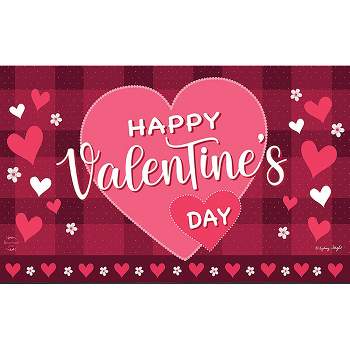 Happy Valentine's Day Valentineu2019s Doormat 30" x 18" Indoor Outdoor Briarwood Lane