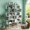 Costway 2 PCS 6 Tier S-Shaped Bookshelf Storage Display Bookcase Z-Shelf - image 2 of 4