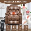 Coolbibila Large Power Lift Recliner Chair,Faux Leather Recliner Chair With Vibration Massage And Lumbar Heating,Stainless Steel Cup Holders - 2 of 4