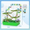 Extra Large 5 Tier Hamster Cage with Tunnels and Wheel for Small Pets,Portable Habitat with Food Dish and Carry Handles - LAOTIES - 3 of 4