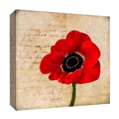 16" x 16" Vivid Red Decorative Wall Art - PTM Images