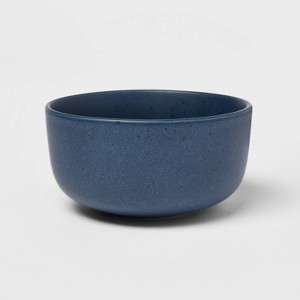 23oz Stoneware Tilley Single Bowl Navy Blue - Threshold™: Microwave & Dishwasher Safe, Traditional Round Cereal Bowl - 1 of 4