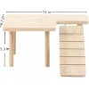 Angel Sar Wooden Hamster Platform, Natural Wood Small Animal Climbing Toy with Ladder, Hamster Cage Accessories for Exercise and Play, 12x7x11 Inches - 4 of 4