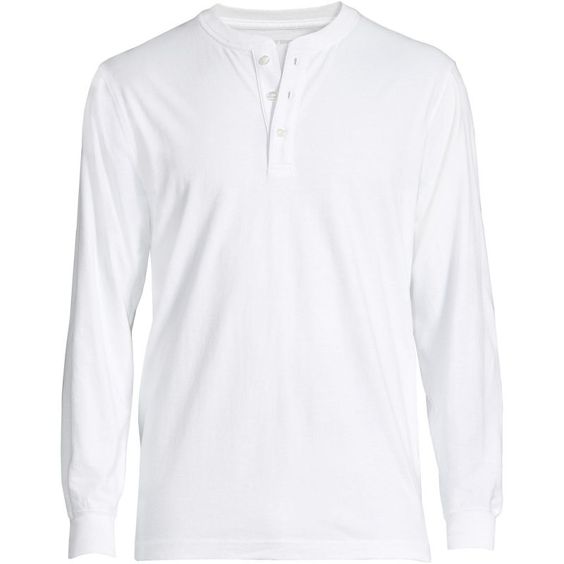 Lands' End Men's Super-T Long Sleeve Henley Shirt, 2 of 4