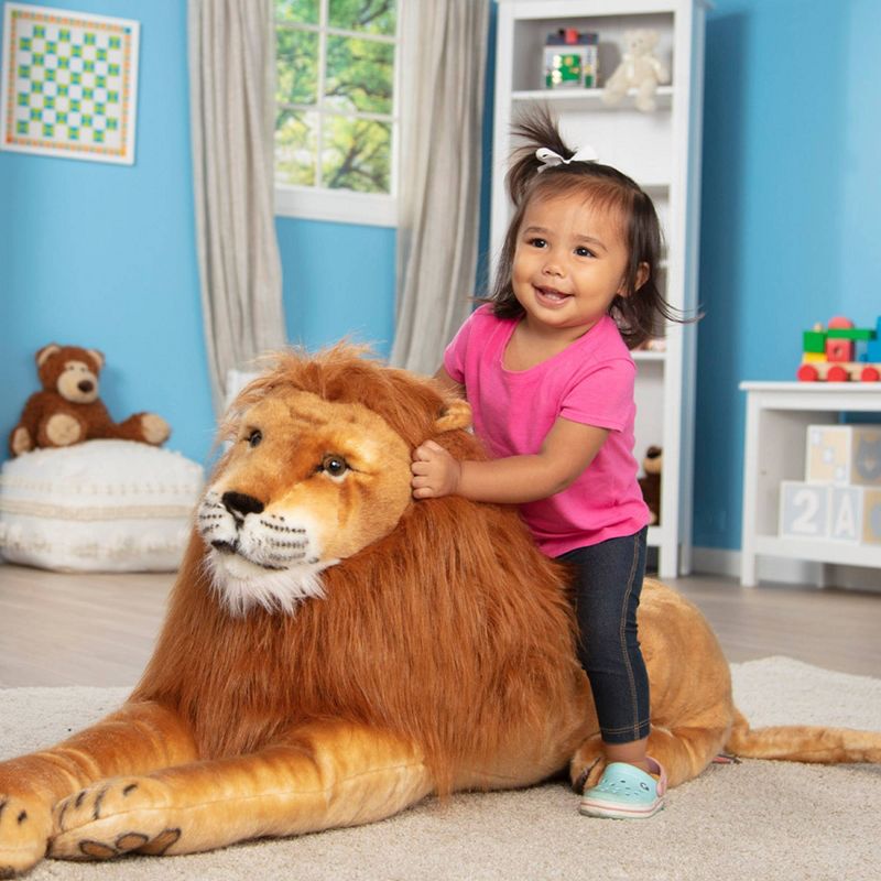 Melissa &#38; Doug Giant Lion - Lifelike Stuffed Animal, 3 of 13