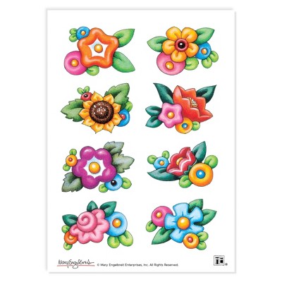Mary Engelbreit Flower Clusters Sticker Sheet 5 x 7