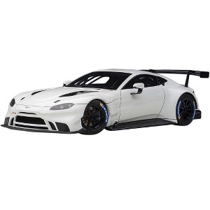 2018 Aston Martin Vantage GTE Le Mans PRO White with Carbon Accents 1/18 Model Car by Autoart - 1 of 4