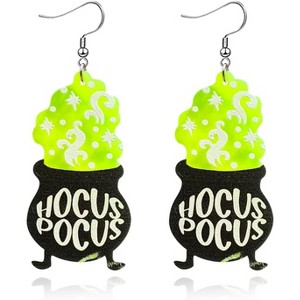 Halloween Cherry & Pumpkin Earrings - Cute Ghost Acrylic Dangle Earrings for Women, Funny Costume Accessories - 1 of 4