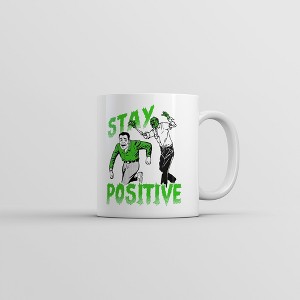 Crazy Dog T-Shirts Stay Positive Zombie Mug Funny Sarcastic Halloween Graphic Coffee Cup-11oz - 1 of 4