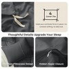 Peace Nest Linen Cotton Blend Duvet Cover Set, Durable, Breathable & Moisture-Wicking, 3 Piece Bedding Set with Pillow Shams - 4 of 4