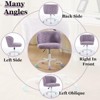 RISOKEYS ‌Office Chair - Faux Fur Makeup Vanity Chair, Adjustable Swivel Desk Chair with Sturdy Metal Base and Colored Wheels,for Home,Office - 4 of 4