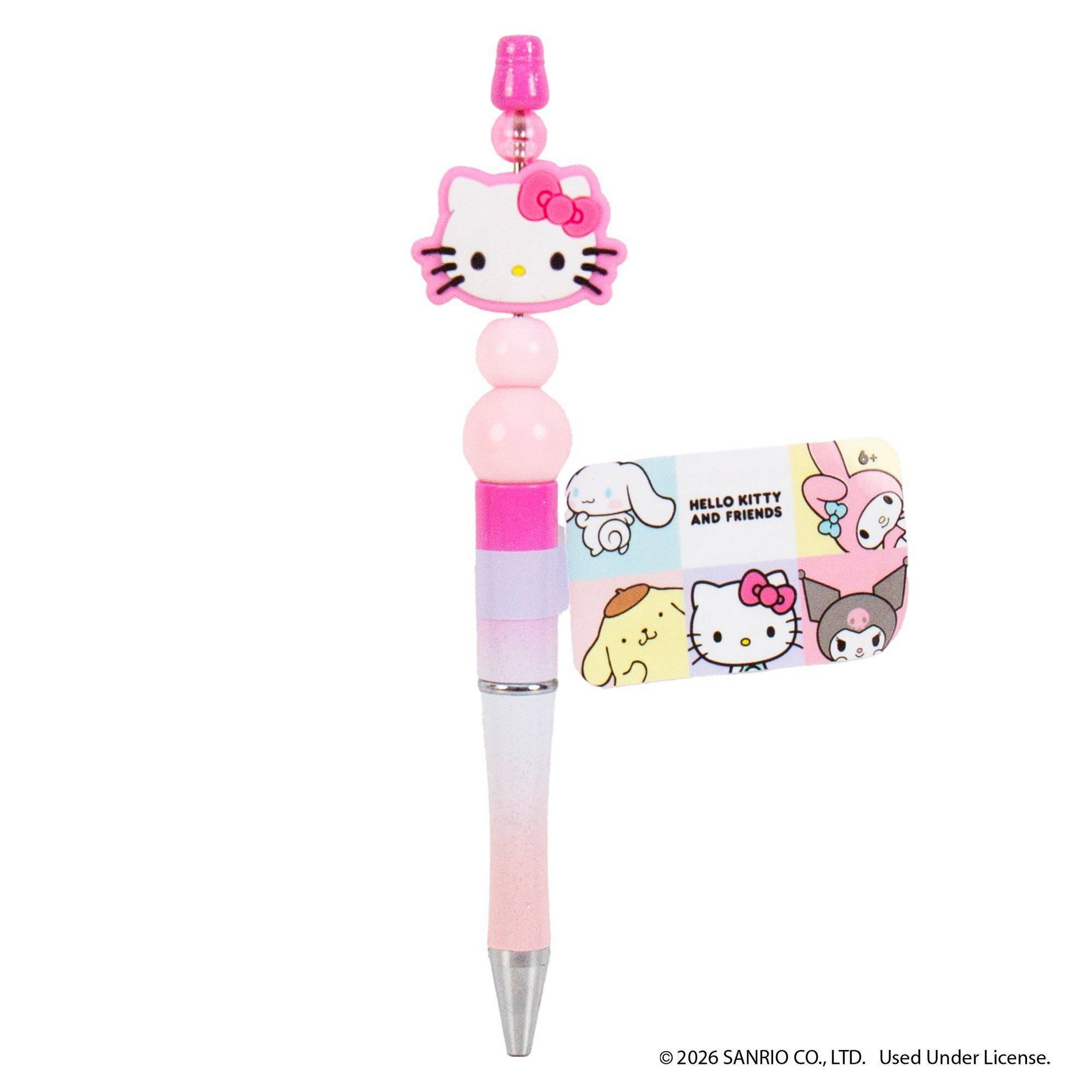 Hello Kitty Stackable Bead Ballpoint Pen 1.0mm Blue Ink