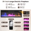 Belord 70.9" Electric Fireplace TV Stand for TVs up to 80", Wooden Media Console with 1500W 38.2" Fireplace - 2 of 4