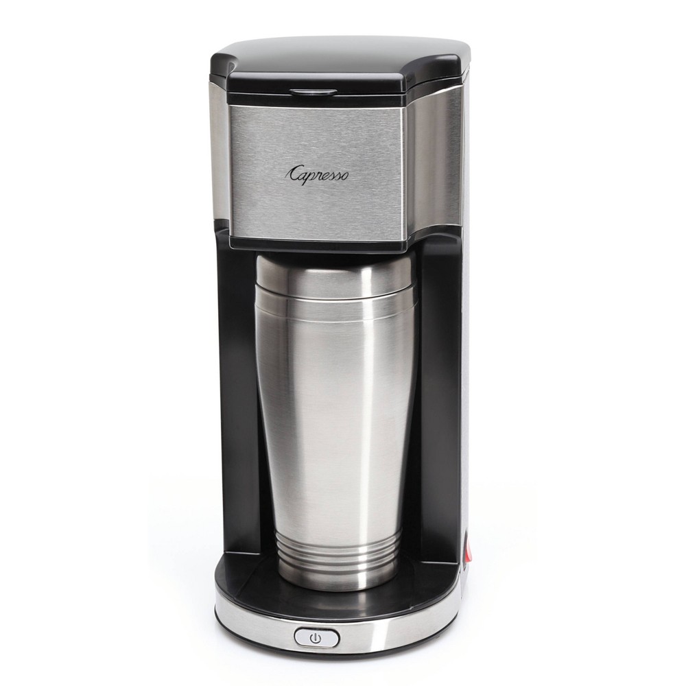 Capresso Coffee Maker On-The-Go Personal Coffee Maker Stainless Steel 425.05
