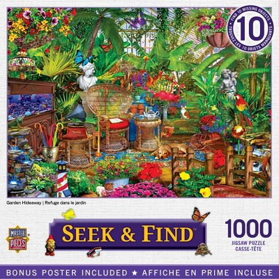 MasterPieces Hidden Images Garden Hideaway 1000 Piece Jigsaw Puzzle