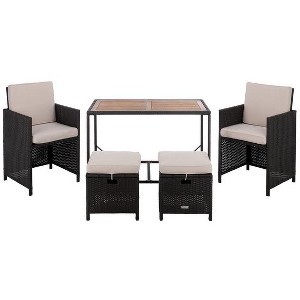 Teller Nesting 5 Piece Dining Set - Indoor/Outdoor - PAT6905 - Black/Grey