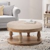 Hewlett Contemporary Fabric Round Ottoman - Christopher Knight Home - 2 of 4