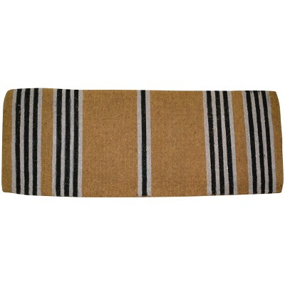 Imports Décor Black Stripes Printed Coir Doormat, 48 by 18 by 1.5-Inch