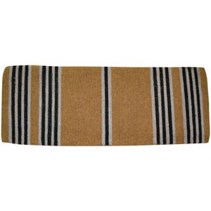 Imports Décor Black Stripes Printed Coir Doormat, 48 by 18 by 1.5-Inch - 1 of 4