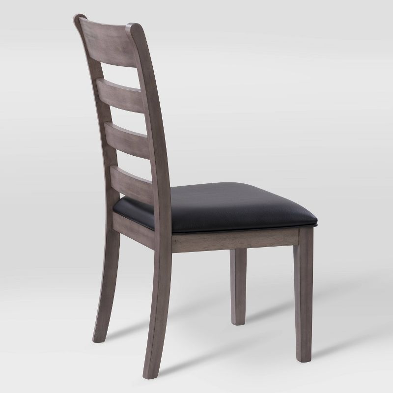 Set of 2 New York Wood Dining Chairs Washed Gray - CorLiving, 5 of 13