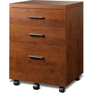 GALAXHERO  3 Drawer File Cabinet for Home Office, Wood Under Desk Filing Cabinet, Rolling Printer Stand with Wheels - 1 of 4