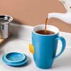 COZONY 16oz Ceramic Tea Cup with Removable Infuser and Lid — Microwave Safe Mug for Loose Leaf Tea, Coffee, Cocoa, Milk, Gift for Tea Lovers - 4 of 4