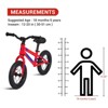 12" Balance Bike for Kids 3-5 Years, Toddler Bicycle Training with Adjustable Seat & Handlebar, Lightweight No Pedal Bike for Boys and Girls - 2 of 4
