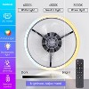 16 Inch Flush Mount Modern Ceiling Fan with Light and Remote for Bathroom Closet Small Room Bedroom - 2 of 4