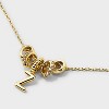 14K Gold Dipped Cubic Zirconia Rondelle Initial Necklace - A New Day™ Gold - 4 of 4