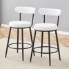 CAVINAS Modern Breathable Upholstered Bar Stools Set of 2, Counter Height Stools with Backs & Metal Legs for Pub, Dining Room, Living Room - 2 of 4